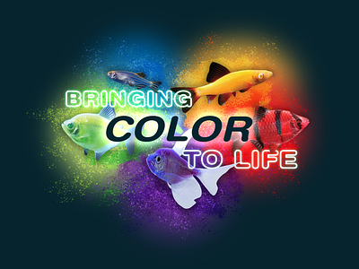 GloFish Concept Art #2 aquatic branding concept illustration photoshop print design t shirt design