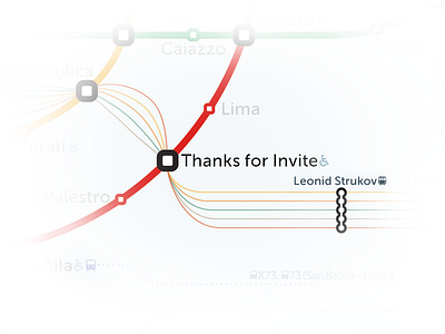 Thanks for Invite debut thanks transit map