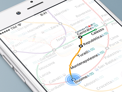 Milan Metro App, WIP app metro milan milano subway transit map transport ui