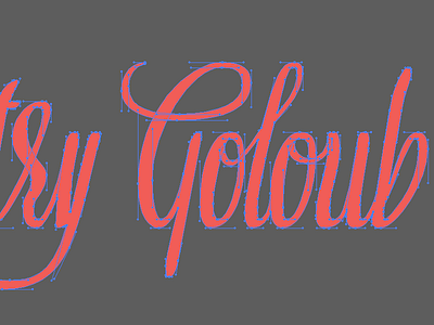 Dmitry Goloub Lettering (Nodes+Color) bezier curves illustrator lettering logo selfbranding