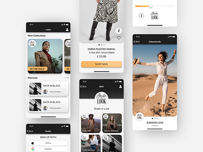 Shake-a-Look fashion mobile app design android app app application fashion fashion app interface ios app mobile mobile app mobile applictaion photoshop redesign style ui ui design