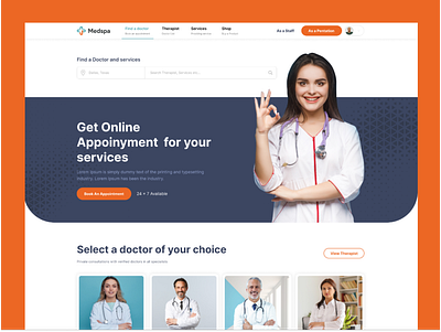 Landing page-Medspa appointment branding landing page medical ui