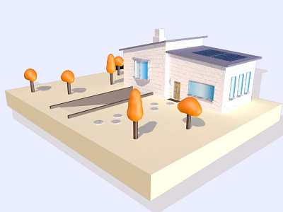 Isometric Home 3d 3d art 3d artist cinema 4d isometric