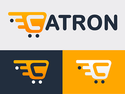 Catron Online Shopping app blue branding design dibbble ball dribbble icon illustration logo typography vector