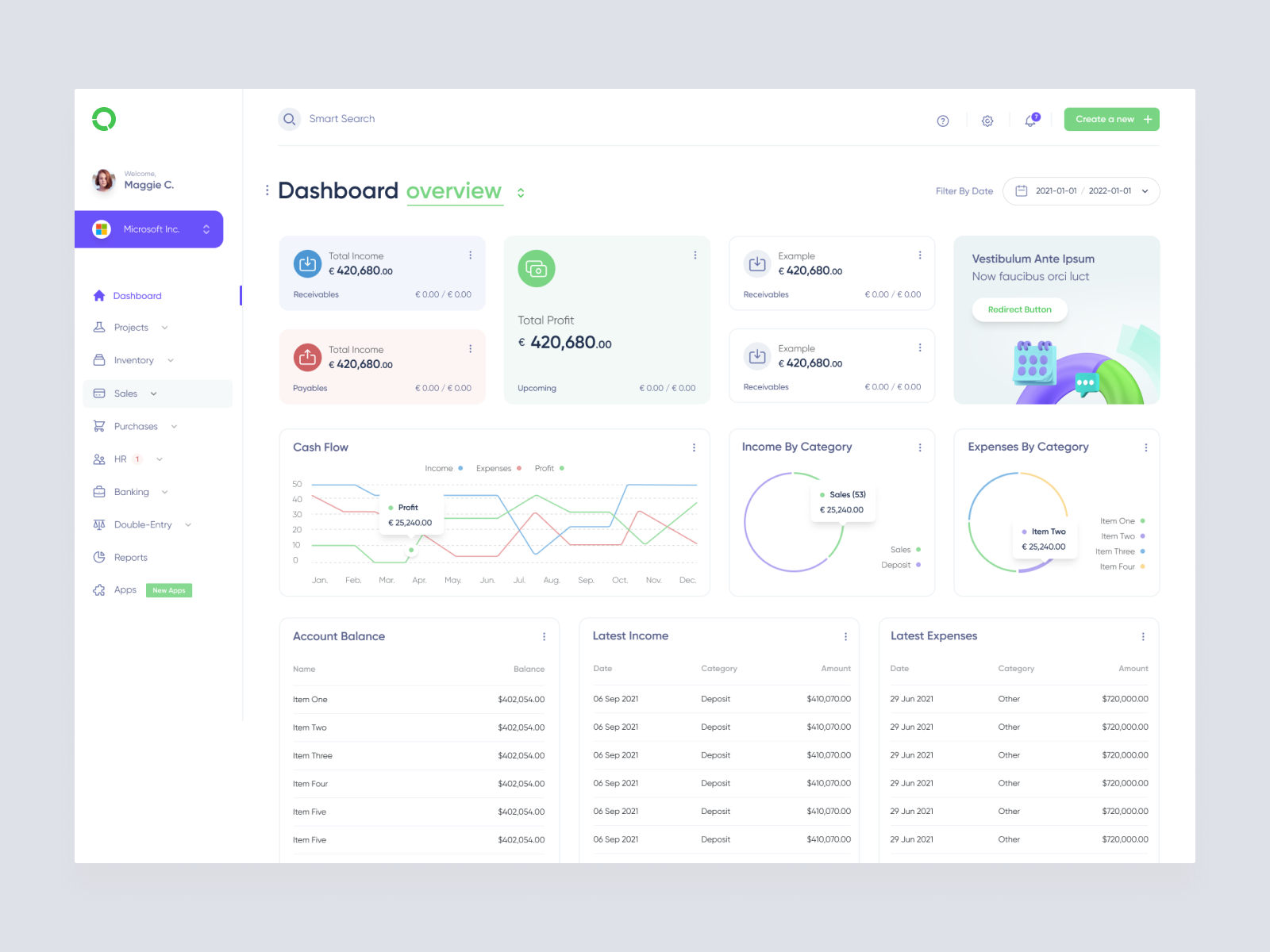 Accounting Dashboard by Hasan on Dribbble