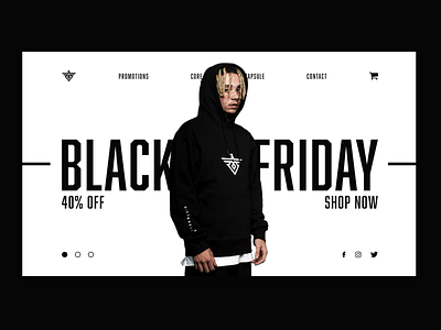 WebDesign - Black Friday black and white black friday design e commerce ecommerce home homepage ui ux