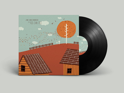 The Red Oak Tree album cover design edition graphic design illustration music cover unofficial unofficial project vinyl cover