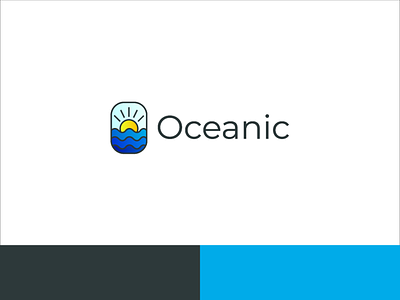 Oceanic logo design branding design flat icon identity illustration illustrator logo logo design logotype minimal vector