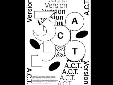 Version Typeface design editorial font logo poster specimen typeface typo typography variablefont