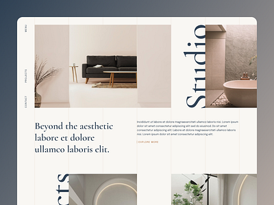 Interior Studio Website architecture design interior minimalism studio ui webdesign website