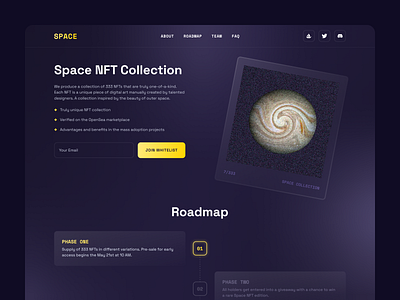 NFT Collection Website cryptoart ethereum landing nft ui website