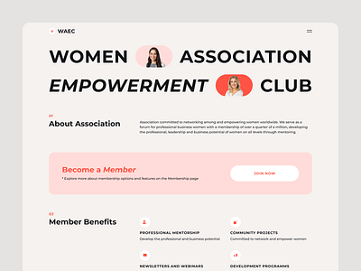 Women Association Website association design landing ui webdesign website women