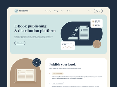 Book Publishing Platform books interface landing platform publishing ui webdesign website