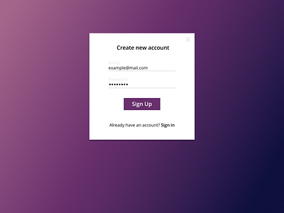 Daily UI #001 Sign up 001 dailyui