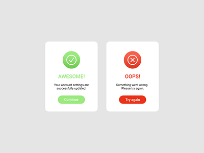 Daily UI #011 Flash Message (Error/Success) 011 dailyui