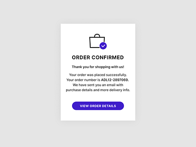 Daily UI #054 Confirmation 054 dailyui