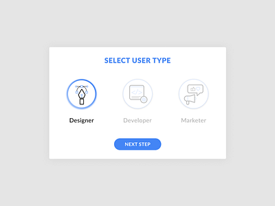 Daily UI #064 Select User Type
