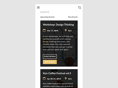 Daily UI #070 Event Listing