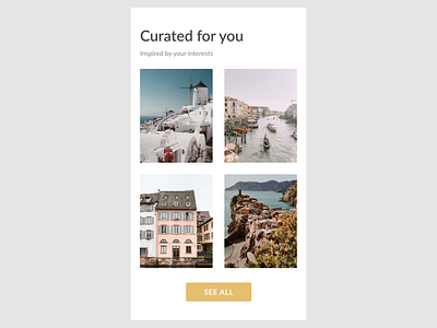 Daily UI #091 Curated for you 091 dailyui