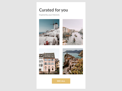 Daily UI #091 Curated for you