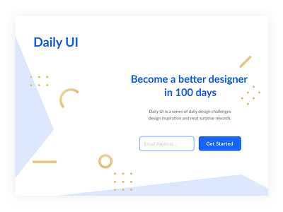 Daily UI #100 Redesign Daily UI Landing Page 100 dailyui