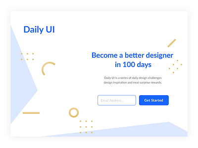 Daily UI #100 Redesign Daily UI Landing Page