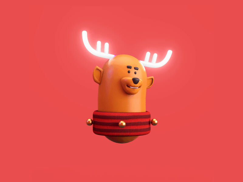 Happy Reindeer animated gif christmas christmas deer christmas reindeer deer deer gif gif animation reindeer