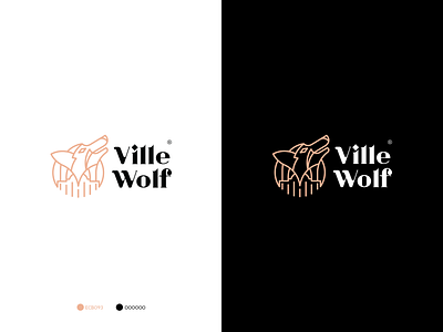 Ville Wolf- Logo brand mark logo logo design mark logodesign medieval symbol typeface wine logo wine makers wolf logo