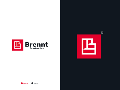 Brennt Construction- Logo brick logo construction company construction company logo logo logo design solid logo symbol