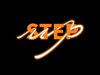 Step Up - Logotype black branding dance design flat light logo type typography vector