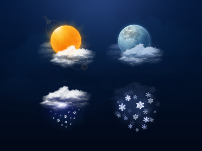 Weather Icon Set (2) cloudy gui icon moon night sunny thunder weather