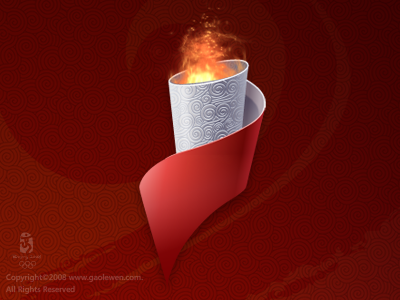 Olympic Torch fire gui icon logo poster torch