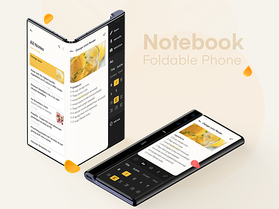 Newnotebook Foldable Phone 2019 trends android app best icon interface ios ui ux design