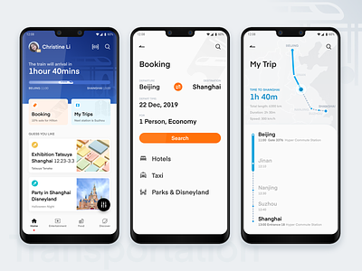 Transportation Trip android apple figma ios route router sketchapp traffic travel trend 2019 trend2020 ui ui design user interface uxui vehicle