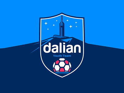 Dalian FC Youth Team branding design flat football graphic icon illustration typography ui vector