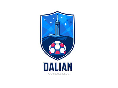 Dalian FC Alternate Logos 2 animation branding flat graphic icon illustration typography ui vector web