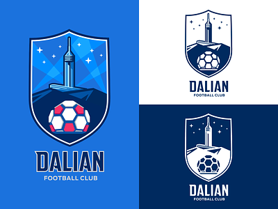 Dalian FC Alternate Logos animation branding china design flat football illustration logo logo design typography ux vector web
