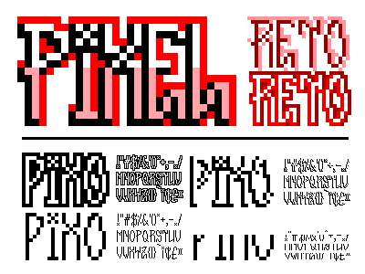 Pixel Reto — free font brazil brazilian font free graffiti layer layered pixel pixo type typeface typography