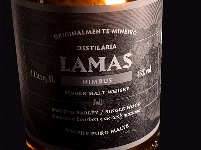 Lamas Whisky bottle branding distillery foil label packaging print whisky