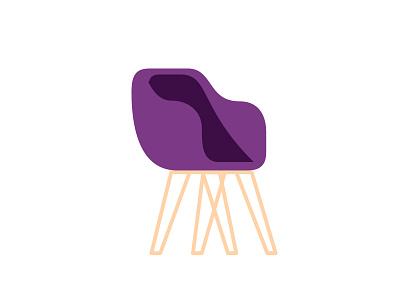 Fancy Chair chair fancy lounge modernism modernist purple reception