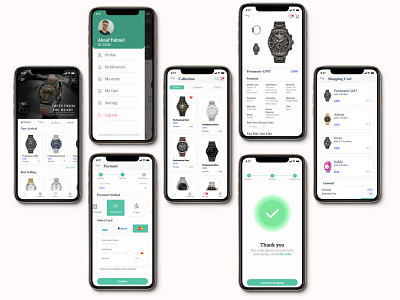 Wrist watch ecommerce app  UI