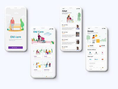 Old Care- Old Home App UI Concept