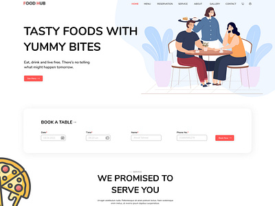 Restaurent-Food Hub best design design dribbble best shot ecommerce food web design hotel illustration landing page restaurent restaurent landing page ui ui design uiux ux uxdesign