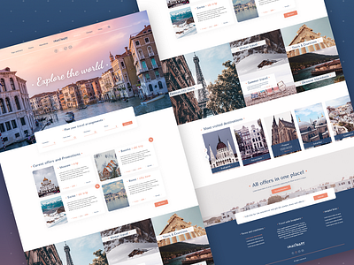 Imaginary Travel Agency - Home Page (Concept Design) design homepage landing page travel travel agency web design