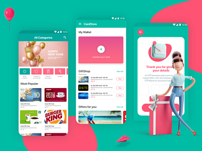 Cardzy app ux web website