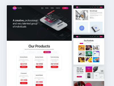 Cazy Media ui ux web website