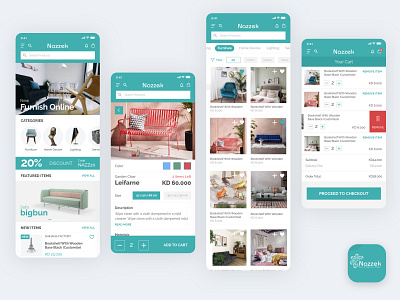 Nazzek app designer ecommerce furniture furniture app ui ux web