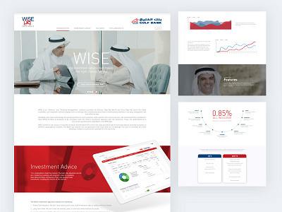 Gulf Bank Wise bank banking ui ux web website