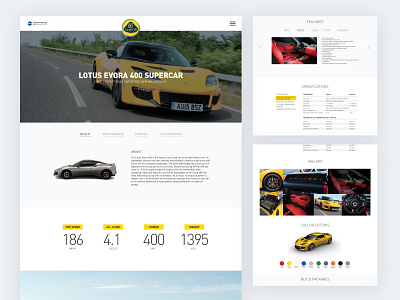 Lotus cars app automotive cars designer lotus ui ux web website