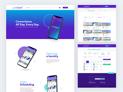 Justclean website design ui ux web website